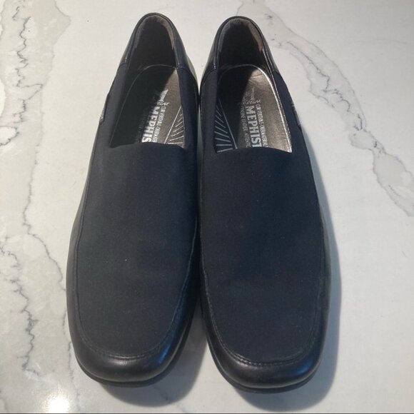 MEPHISTO  Sz 8 Fabric & Leather Comfort Loafer Shoes - Picture 2 of 13